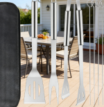 7-Piece BBQ Tool Set - Stainless Steel Spatula, Fork, Tongs, and Corn Holder Combo - Image 2