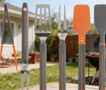 Multi-functional BBQ Tool Set - Tongs, Spatula, and Spoon Combo (Outdoor Cooking Tools)
