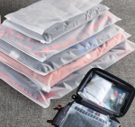 Travel Luggage Organizer Bags, Resealable Slider Zip Plastic Clothing Packaging, Storage Organizing Pouches