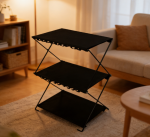 Folding Shelf Storage Rack, Storage Shelving Organizer for Kitchen Camping Picnic Indoor Outdoor