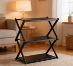 Camping Storage Shelf, Foldable Stand Desktop Storage Rack for Tent RV Picnic Hiking BBQ