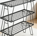 Stainless Steel Storage Rack Outdoor Camping Folding Portable Table BBQ Desk - Image 2