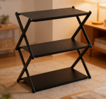 Foldable Outdoor Storage Rack, Space Saving Lightweight Camping Shelf for Hiking Patio